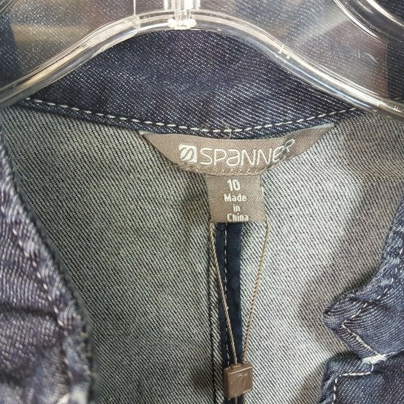 Spanner Blue Cotton Denim Womens Jacket NEW Size 10 w/ tags - Picture 7 of 12